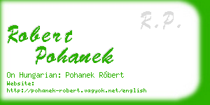robert pohanek business card